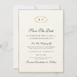 KLASSIEK MONOGRAM ROMANTISCHE KALLIGRAFIE BEWAAR D KAART