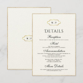 KLASSIEK MONOGRAM & ROMANTISCHE KALLIGRAFIE BRUILO INFORMATIEKAARTJE