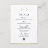 KLASSIEK MONOGRAM & ROMANTISCHE KALLIGRAFIE BRUILO INFORMATIEKAARTJE (Voorkant)