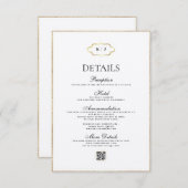 KLASSIEK MONOGRAM & ROMANTISCHE KALLIGRAFIE BRUILO INFORMATIEKAARTJE (Voorkant / Achterkant)