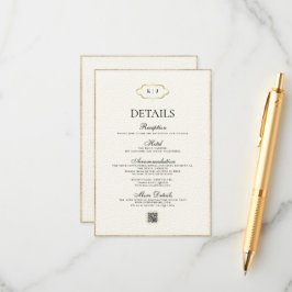 KLASSIEK MONOGRAM & ROMANTISCHE KALLIGRAFIE BRUILO INFORMATIEKAARTJE
