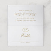 KLASSIEK MONOGRAM & ROMANTISCHE KALLIGRAFIE BRUILO PLAATSKAARTJE (Buitenkant ongevouwen)