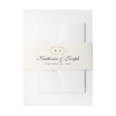 KLASSIEK MONOGRAM & ROMANTISCHE KALLIGRAFIE BRUILO UITNODIGINGEN WIKKEL (Voorkant Voorbeeld)