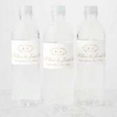 KLASSIEK MONOGRAM & ROMANTISCHE KALLIGRAFIE BRUILO WATERFLES ETIKET (Flessen)