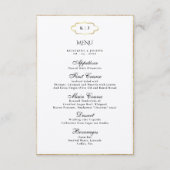 KLASSIEK MONOGRAM ROMANTISCHE KALLIGRAFIE BRUILOFT INFORMATIEKAARTJE (Voorkant)