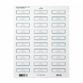 Klassiek Monogram Rook Groen Rand Adres Etiket (Full Sheet)