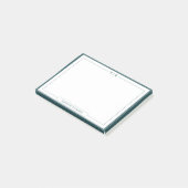 Klassiek Monogram Rookgroene Rand Briefpapier Post-it® Notes (Schuin)