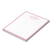 Klassiek Monogram Roze Notitieblok (Linkerzijde)