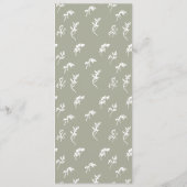 klassiek monogram salie groen Onze bruiloft Menu (Achterkant)