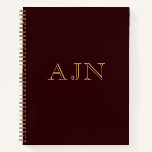 Klassiek monogram schets kunst Notitieboek cadeau (Voorkant)