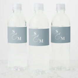 Klassiek Monogram Schrift Et-teken Trouw Waterfles Etiket