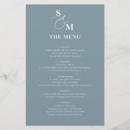 Klassiek Monogram Schrift Et-teken Trouwmenu