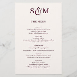 Klassiek Monogram Schrift Et-teken Trouwmenu