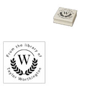 Klassiek monogram "uit de bibliotheek van" Boek Rubberstempel (Gestempeld)