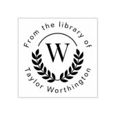Klassiek monogram "uit de bibliotheek van" Boek Rubberstempel (Afrduk)