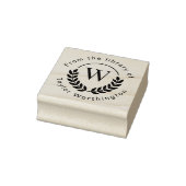 Klassiek monogram "uit de bibliotheek van" Boek Rubberstempel (Stempel)
