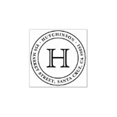 Klassiek monogram zegeladres retouradres rubberstempel (Afrduk)