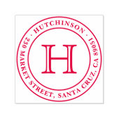 Klassiek monogram zegeladres retouradres  zelfinktende stempel (Design)