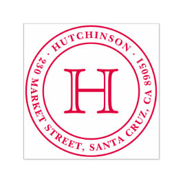 Klassiek monogram zegeladres retouradres  zelfinktende stempel