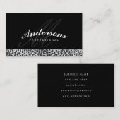 Klassiek Monogram Zwart | Luipaardprint Visitekaartje