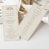Klassiek Monorgam Bruin & Ecru Huwelijksprogramma