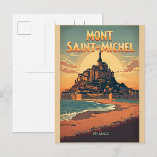 Klassiek Mont-Saint-Michel Frankrijk Normandië cad Briefkaart