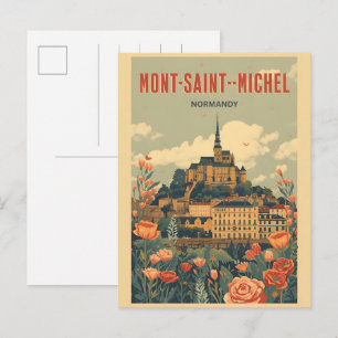 Klassiek Mont-Saint-Michel Frankrijk Normandië cad Briefkaart