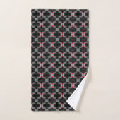 Klassiek & Mooi Grijs Rood Zwart Abstract Modern M Bad Handdoek (Handdoek)
