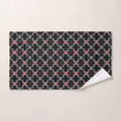 Klassiek & Mooi Grijs Rood Zwart Abstract Modern M Bad Handdoek (Handdoek)