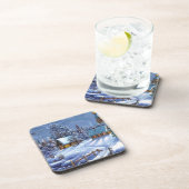 Klassiek, mooi kerstcadeautje afbeelding bier onderzetter (Rechterzijde)