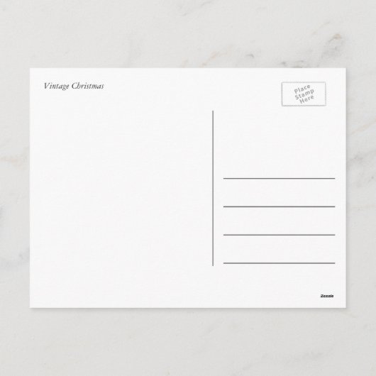 Klassiek, mooi kerstcadeautje afbeelding feestdagenkaart (Achterkant)