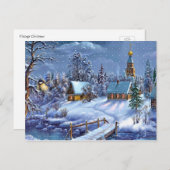 Klassiek, mooi kerstcadeautje afbeelding feestdagenkaart (Voorkant / Achterkant)