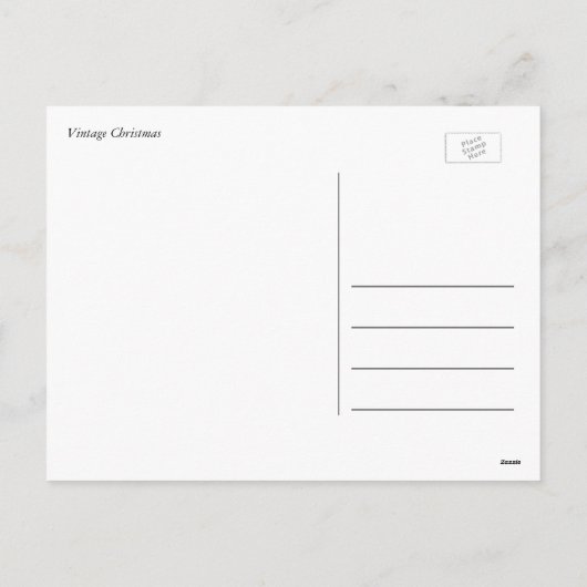 Klassiek, mooi kerstcadeautje afbeelding feestdagenkaart (Achterkant)