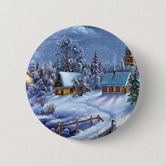 Klassiek, mooi kerstcadeautje afbeelding ronde button 5,7 cm (Voorkant)