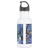 Klassiek, mooi kerstcadeautje afbeelding waterfles  (Achterkant)