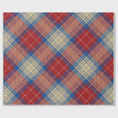 Klassiek mooi tartan patroon blauw-blauw-modern cadeaupapier (Vlak)