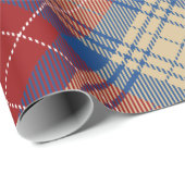 Klassiek mooi tartan patroon blauw-blauw-modern cadeaupapier (Rol Hoek)