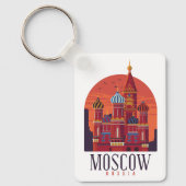 Klassiek Moskou Rusland Kremlin Architectuur Sleutelhanger (Voorkant)