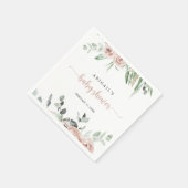 Klassiek mosterd roze roze Baby shower Servet (Hoek)