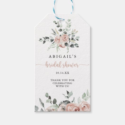 Klassiek mosterd roze roze Vrijgezellenfeest Cadeaulabel (Voorkant)