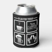 Klassiek motorfietsenplan voor vandaag koffie blikjeskoeler (Blikje Voorkant)