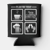 Klassiek motorfietsenplan voor vandaag koffie blikjeskoeler (Voorkant)