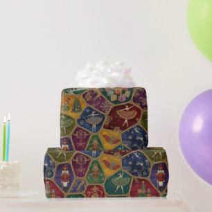 Klassiek mozaïek Notenkraker Ballet Feestelijke Aa Cadeaupapier