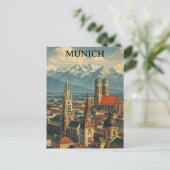 Klassiek München Duitsland Skyline View Reis Briefkaart (Staand voorkant)