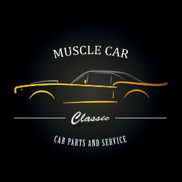 Klassiek Muscle Car Vooraanzicht Vintage Ontwerp T-shirt