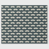 Klassiek Mustache Pattern op Black Cadeaupapier (Vlak)