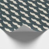 Klassiek Mustache Pattern op Black Cadeaupapier (Hoek)