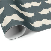 Klassiek Mustache Pattern op Black Cadeaupapier (Rol Hoek)