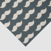 Klassiek Mustache Pattern op Black Tissuepapier (Detail)