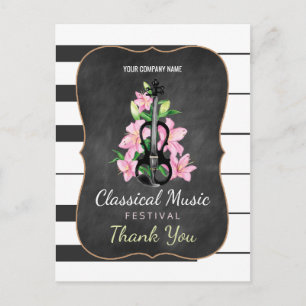 Klassiek Muziektestival Krijtbord Bedankt Briefkaart